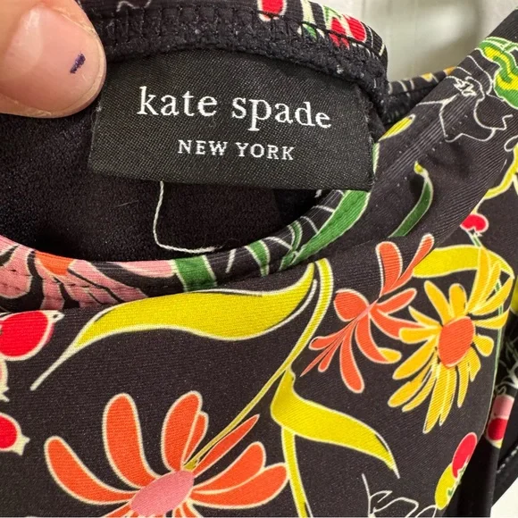 Kate Spade Rooftop Garden Cropped Long Sleeve Rash Guard Top & Bikini Bottom M - Picture 7 of 11